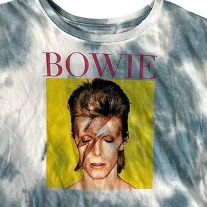 David Bowie Crop T-Shirt Tie Dye Size 4X New Tags